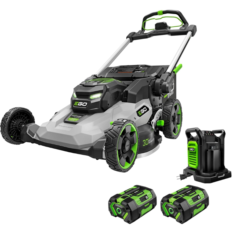 EGO POWER+ 30in 56V Cordless Self-Propelled Lawn Mower LM3004SP-2 with Super Composite Deck, (2) 6.0Ah Batteries &amp;amp; Dual Port Charger