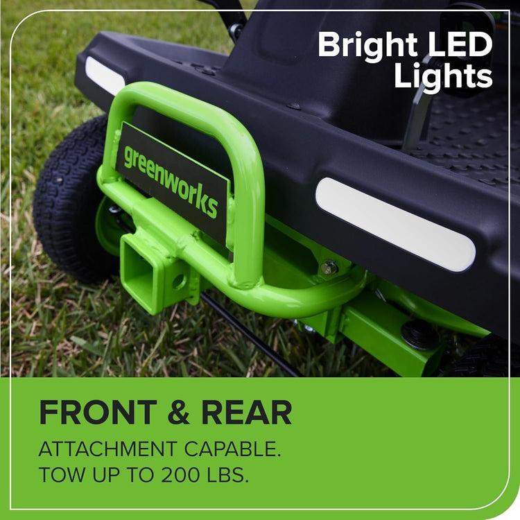 Greenworks 60V 30” CrossoverT Riding Lawn Tractor with 8.0 Ah - View 2