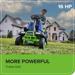 Greenworks 60V 30” CrossoverT Riding Lawn Tractor with 8.0 Ah - View 4