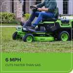 Greenworks 60V 30” CrossoverT Riding Lawn Tractor with 8.0 Ah - View 6