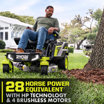 RYOBI 80V HP Brushless 30 in. Battery Electric Cordless Zero Turn Mower with 80V 10 Ah Batteries - View 2