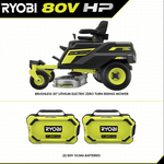 RYOBI 80V HP Brushless 30 in. Battery Electric Cordless Zero Turn Mower with 80V 10 Ah Batteries - View 5