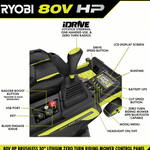 RYOBI 80V HP Brushless 30 in. Battery Electric Cordless Zero Turn Mower with 80V 10 Ah Batteries - View 7